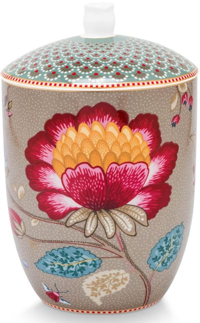 Pip studio-Voorraadpot-Blooming Tales Fantasy Khaki-1.5L-Porselein