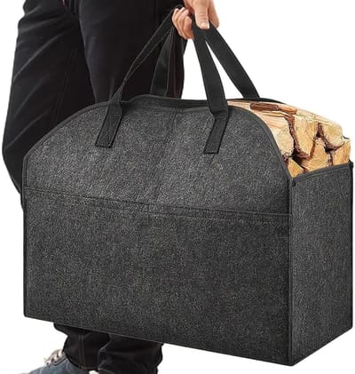Brandhoutmand - Houtmand Vilten - Haardhout Opslag - Stevige Handgrepen - 558 cm - Meerkleurig