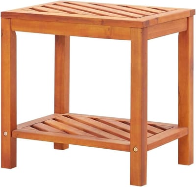 Houten bijzettafel - Sfeertafel - Buiten Ontspannen - Massief Acaciahout - 45 cm - Natuurlijk