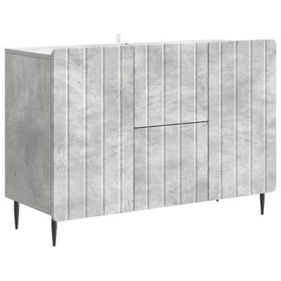 vidaXL - Dressoir - met - lade - Betongrijs - 89 - x - 34,5 - x - 62 - cm - Bewerkt - hout