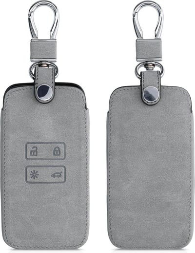 kwmobile Key Cover Compatible with Renault - Grey