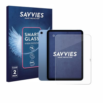 2 Stuks Savvies Screenprotector - geschikt voor Apple iPad 10.9" 2022 10. Gen. (Voor+Camera) - beschermfolie glas transparant