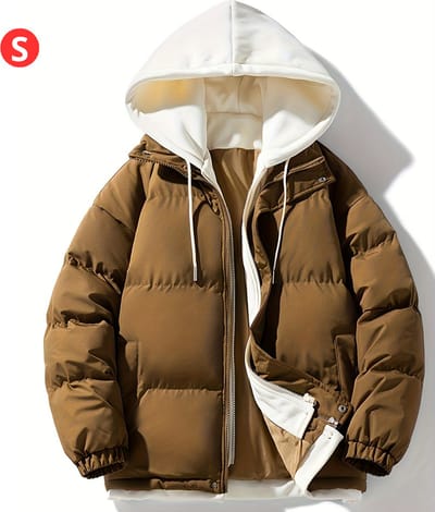 Livano Winterjas - Parka Heren Winterjas - Winter - Volwassen - Gewatteerde Jas Dames - Koffie - Maat M