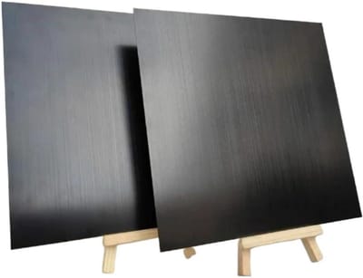 Aluminium Plaat - Metaalplaat - Huis Doe-het-zelf - Geborsteld Geanodiseerd - 100x100mm 5 Stuks - Zwart