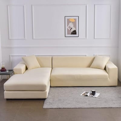 Waterbestendige Bankhoes Verdikte Melkzijde Woonkamer Bankhoes Elastische Stof L-Vormige Hoekbankhoes Anti-Huisdier Krap S 1seater 90-140cm