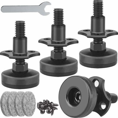 Meubelstelvoetjes, 4 stuks, 3/8" schroefdraad, verstelbare meubelpoten - Zwart