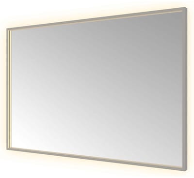 Hotbath &More SQU128 Square spiegel 120x80cm met verlichting, spiegelverwarming, kleurwissel, dimbaar en afstandsbediening geborsteld gunmetal PVD