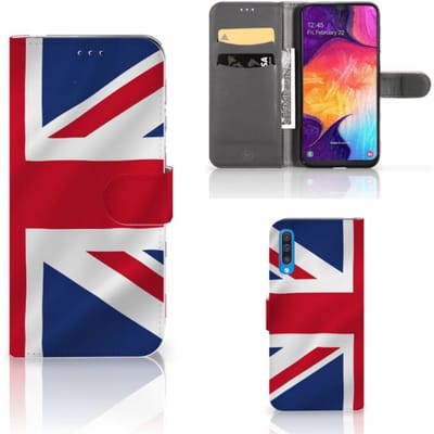 Samsung Galaxy A50 Bookstyle Case Groot-Brittannië