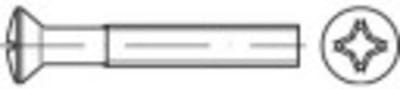 TOOLCRAFT 1066353 Bolverzonken schroeven M3 25 mm Kruiskop Phillips DIN 966 RVS A2 1000 stuk(s)