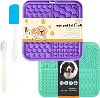 Lick Mat voor Honden en Katten, Slow Feeding Placemats voor Vermindering van Angst, Ideaal voor Training en Voeden met Pindakaas en Snacks