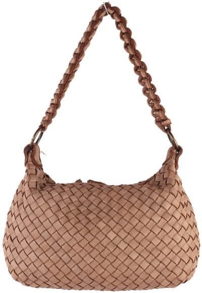 Giuliano gewassen lederen handtas Alessia - Dames - Made in Italy - Taupe