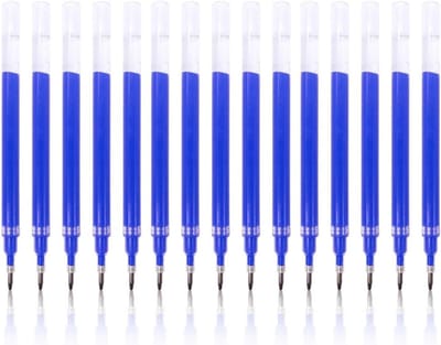 15 Vervangbare Navullingen voor Uitwisbare Roller, Neutrale Inkt, Blauw, Geschikt voor Creatief Schrijven en Notities