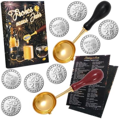 Dailygoods- Smeltset Tin en Lood - 18 Figuren - 2 Lepels
