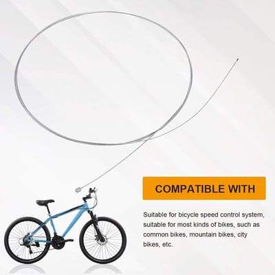 Dailygoods- Bremskabel 10 Stuks Hoogwaardig - Schakelkabel - Bowdenzug - 2 Meter - Geschikt voor Diverse Fietsen - Sterk Verzinkt Staal