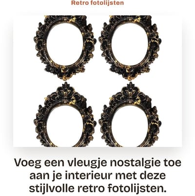 Dailygoods- Fotolijsten Vintage - 4 Stuks - Mini Fotolijstjes - Decoratie - Harsmateriaal - Ruimtebesparend - Draagbaar Design - Fotolijst