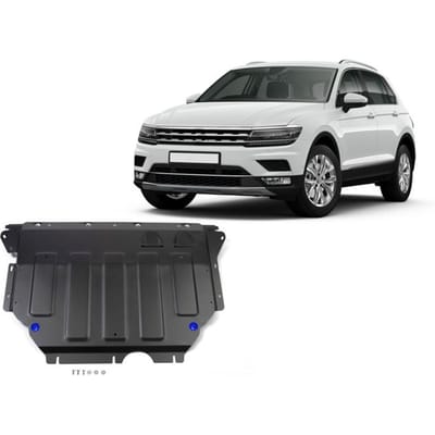 Protection Sous Moteur - JJ-AUTOMOTIVE - Volkswagen Tiguan - Acier - Épaisseur 2mm - Noir
