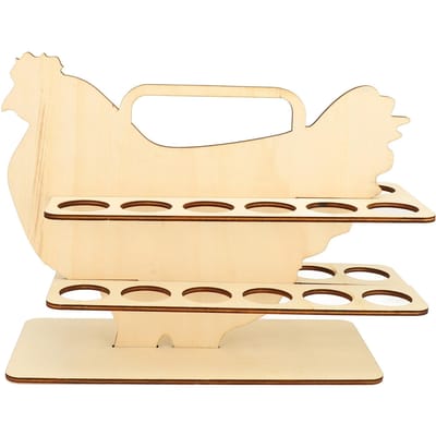 Kippeneihouder Innovatief Synthetisch Hout 24 Eieren Opbergruimte Keuken Aanrecht Rek beige