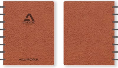 Aurora Adoc business Schrift - A5 - Lijn - 144 Pagina's 90gram - Bruin - 10 Stuks
