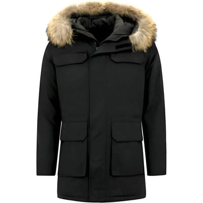 Enos Parka winterjas met grote echte bontkraag
