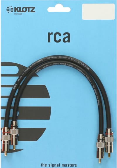 Klotz Cinchkabel 0,3m ALP003, dubbel geschermt - Audio kabel