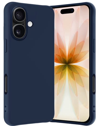 Hoes - Geschikt voor Apple iPhone 17 - Sterk & Shockproof - Hoesje Cover - Siliconen Case - Donkerblauw