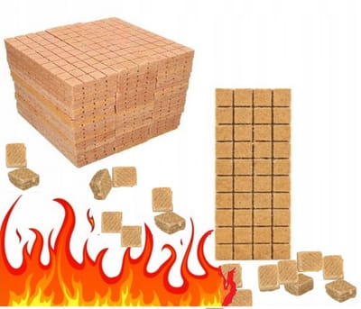 Aanmaakblokjes XXL Kampioenen Doos 7200 stuks / 18kg - van hars & wax – Natuurlijk, geurarm & krachtig | Voor haard, houtkachel, vuurkorf én barbecue