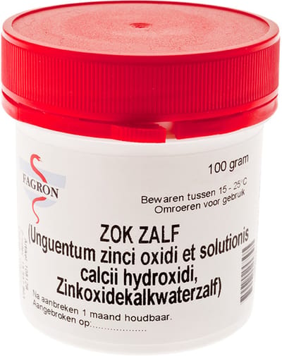 Fagron ZOK Zalf - Zinkoxidekalkwaterzalf - Bij Natte Huidaandoeningen - 100g