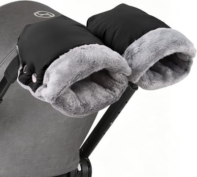 Kinderwagen Handwarmers - Mouwen Wanten - Winter Wandelingen - Waterdicht Winddicht - Universeel - Zwart