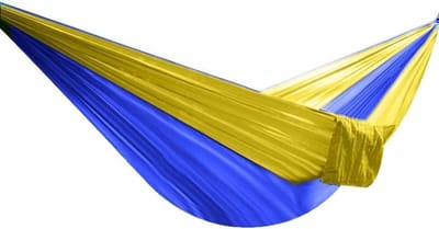 Opvouwbare Hangmat - Kampeer Hangmat - Buiten Ontspannen - Inclusief Draagtas - Dubbel - Blauw