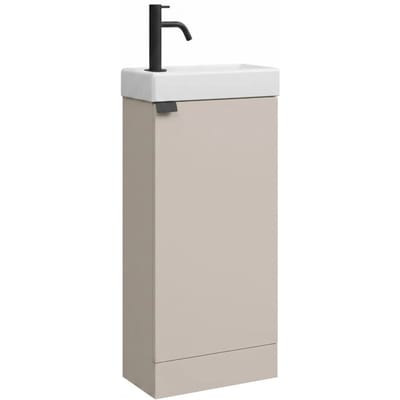 Badplaats Toiletmeubel Orion 40 x 22 cm – Beige – Fonteinmeubel met Wastafel