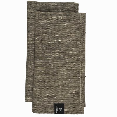Himla Maya servet - 4 stuks - Naturel/Mocca