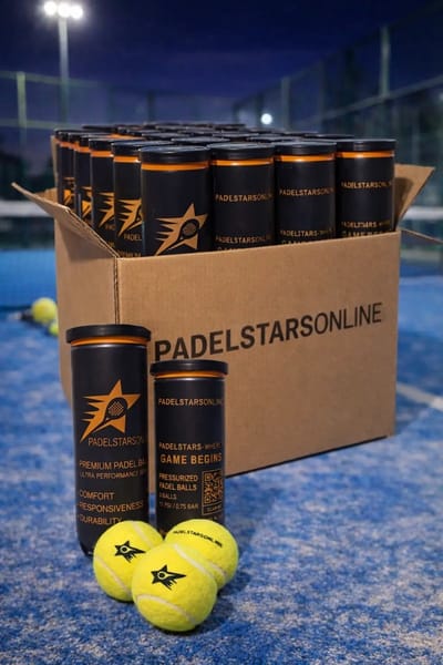 Doos 24 buizen x3 Padelstars Premium Padelballen