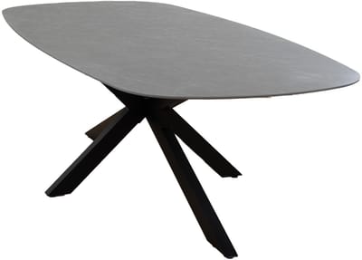 Dining tuintafel Barletta 240x115cm | Desert Pearl/Black | Aluminium & Kunststof