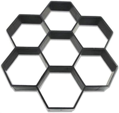 Betonmal Tuinpad - Stoeptegel Plastic - Zelf Tuinpad Maken - Herbruikbare Vorm - Zie Afbeelding - Zwart