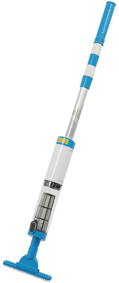 Damenzo - Zwembad stofzuiger - Zwembad - Draadloze stofzuiger - 3 in 1 - Verstelbaar van 1.05 tot 1.64cm - Blauw/wit