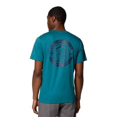 Columbia Heren Rapid Ridge rug T-shirt met opdruk (Groen)