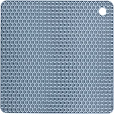Fako® - Pannenonderzetter Hittebestendig - Onderzetter Voor Pannen - Siliconen Mat - Potopener - 18x18cm - Vierkant - Blauw