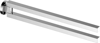 KEUCO Edition 90 Handdoekhouder 2-armig 45 cm – draaibaar – verchroomd metaal – zonder boren