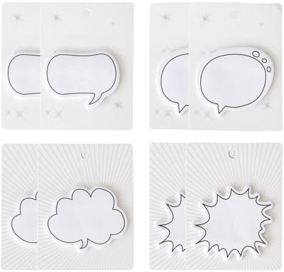 Allecto - Bubble Sticky Notes - Notities - Compact formaat - 240 stuks - Kantoor en thuis - Gespreksvormen - Creatief noteren