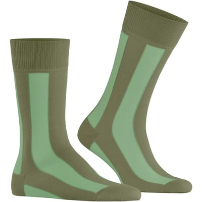 Burlington Retro Lines gedessineerd katoen Sokken heren groen - maat 40-46