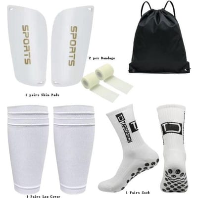 Lot de 3 ou 5 sacs à cordon pour hommes et femmes, chaussettes de football, de fitness, de randonnée, couvre-jambes, chaussettes de football antidérapantes, protège-jambes, protège-tibias 38-46