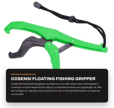 Dailygoods- Visgrijper Antislip Handvat - Lichtgewicht - Met Touw - Veilig in Gebruik - Eenvoudig Ontwerp - Drijvend - Visklem