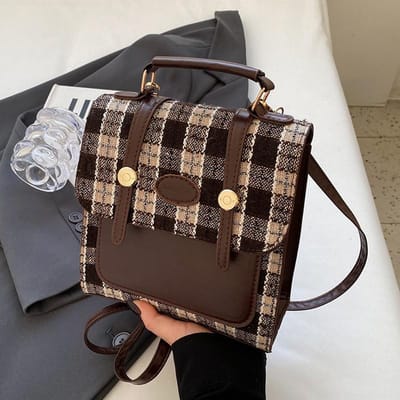 Sac à dos pour femmes à boucle haut de gamme Sac à bandoulière tendance pour femmes Sac à main à une épaule pour étudiantes de niche Ins