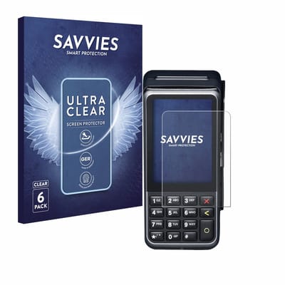 Savvies - Screenprotector voor Verifone V400m - Folie Beschermfolie transparant 6 Stuks