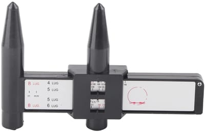 Dailygoods- Liniaal Velgschroefpatroon Nauwkeurig - Meetgereedschap Auto - 4/5/6/8 Bouten - Verschuifbare Meter - Multifunctioneel Gebruik - Meetinstrument