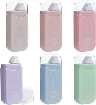 Dubbelzijdige Lijmrollers Set van 6 Stuks, Ideaal voor Scrapbooking, Foto's en Knutselen - Scheurbestendige Lijmroller (5mm x 6m)