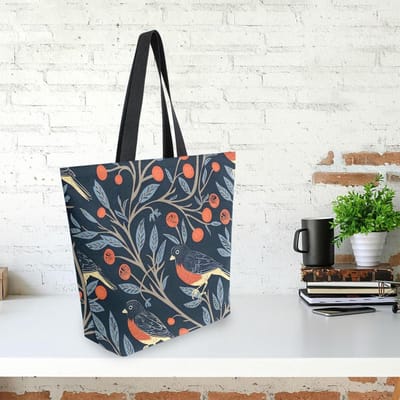 Draagtassen Canvas - Strandtas Boodschappentas - Dagelijks Gebruik - Duurzaam Milieuvriendelijk Materiaal - 50 x 38 cm - Donkerblauw