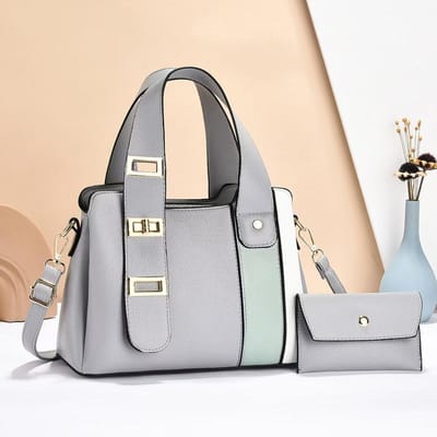 Color-blocking Moeder en Kind Tas Hoge Uitstraling Meerlaagse Handtas Modieus en Veelzijdig Enkel-schouder Tas .