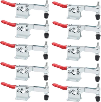 Verstelbare Kniehefboomspanners - Horizontale Snelspanners voor Houtbewerking en Lassen (10 stuks)