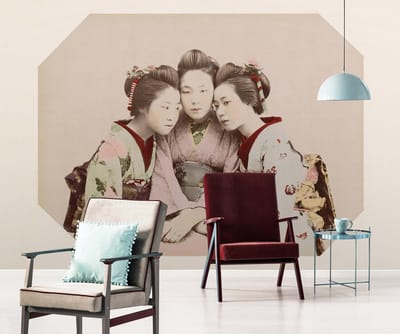 Fotobehang kyoto1 DD122916 Livingwalls Walls by Patel 3 Beige Creme Bruin Vlies 270 x 400 cm (4 delen) 3D Fotobehang